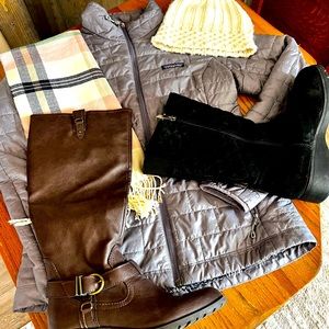 Women’s Patagonia Jacket w/Two Pair Boots